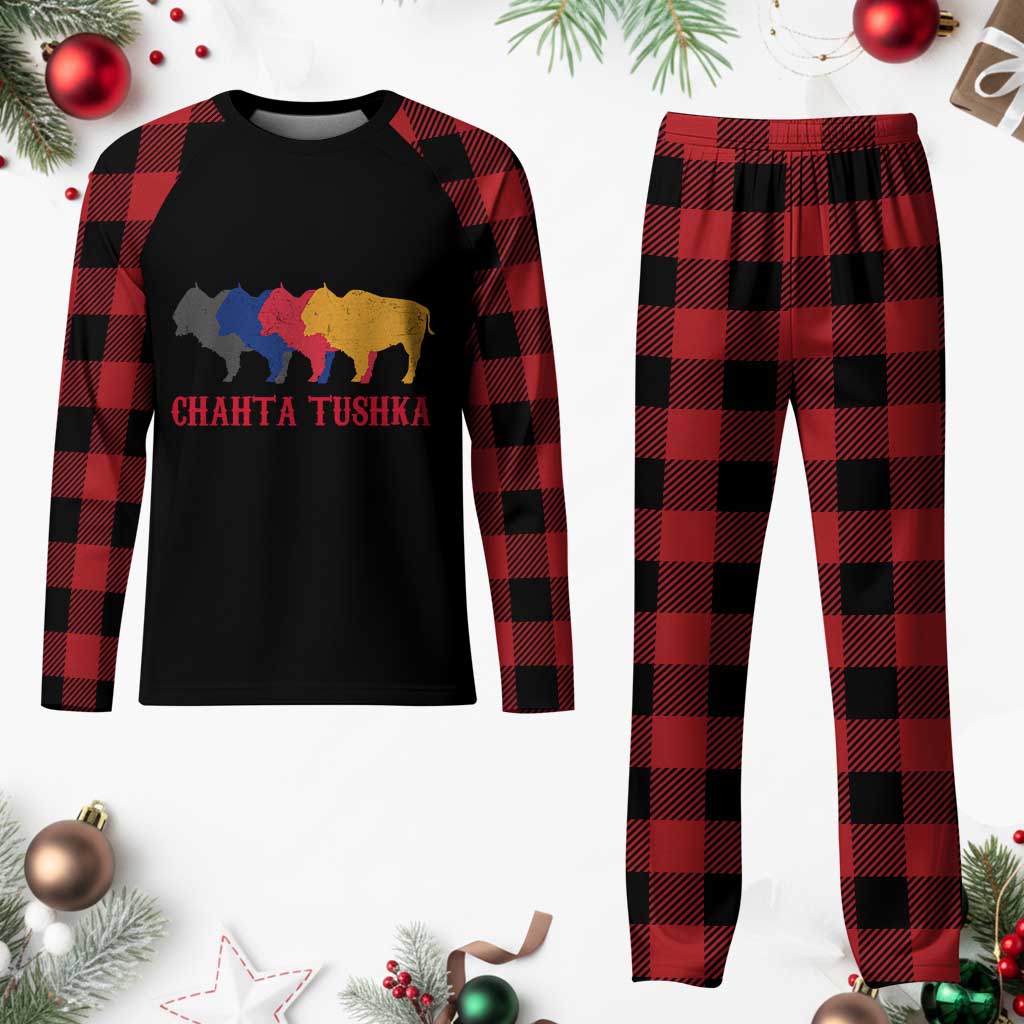 Choctaw Native American Chahta Tushka Plaid Pajama Set TS14 Buffalo Plaid Print Your Wear