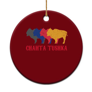 Choctaw Native American Chahta Tushka Ceramic Ornament
