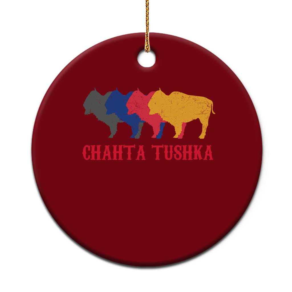 Choctaw Native American Chahta Tushka Ceramic Ornament TS14 1pc Red Print Your Wear