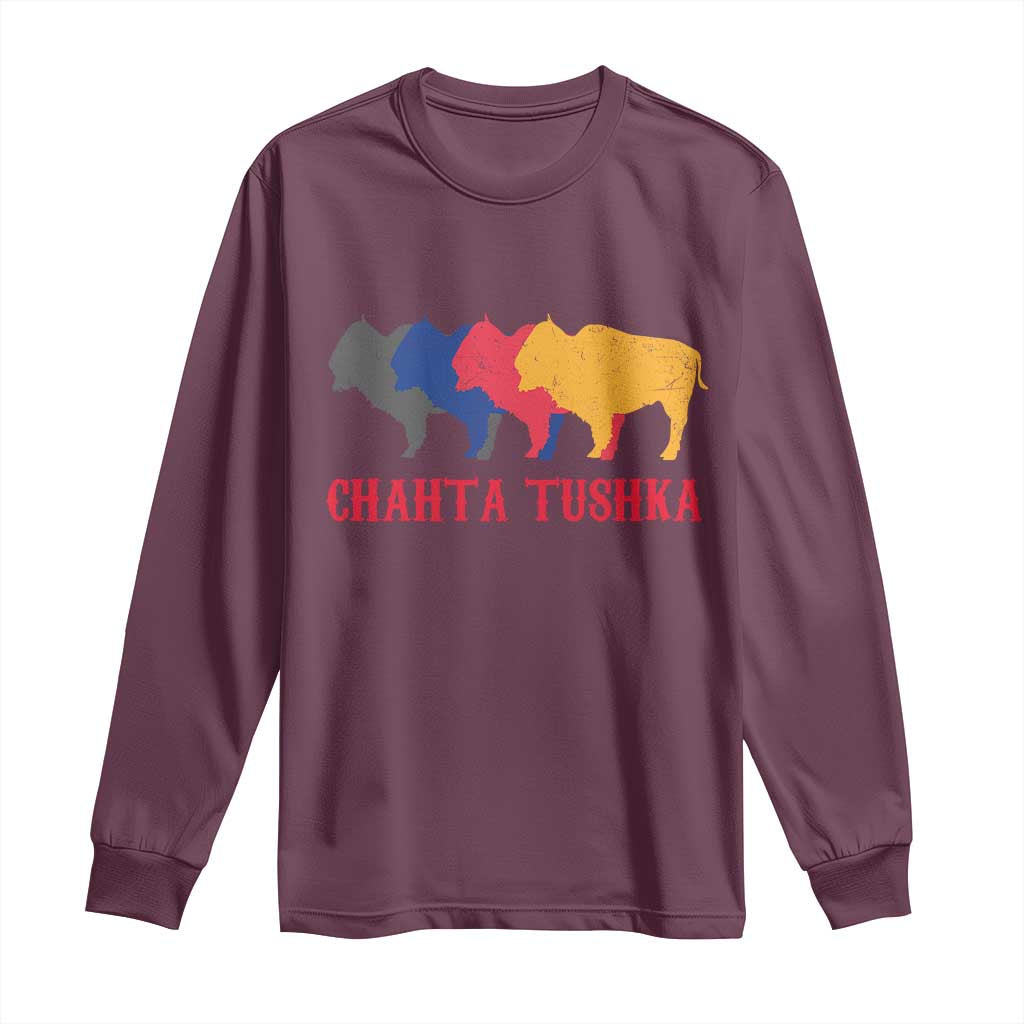 Choctaw Native American Chahta Tushka Long Sleeve Shirt