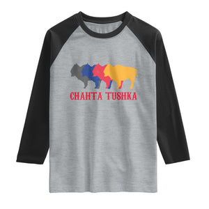 Choctaw Native American Chahta Tushka Raglan Shirt