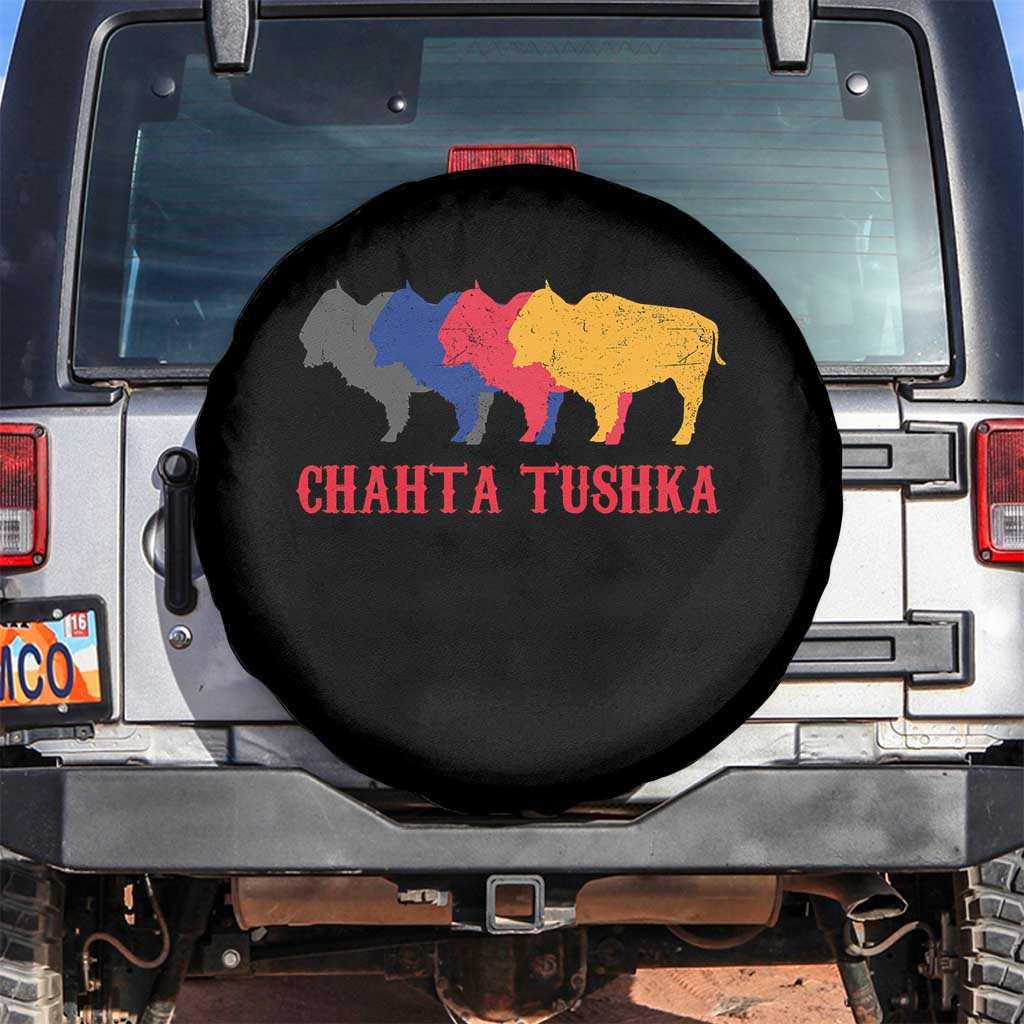 Choctaw Native American Chahta Tushka Spare Tire Cover TS14 No hole Black Print Your Wear