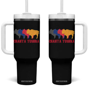 Choctaw Native American Chahta Tushka Tumbler With Handle