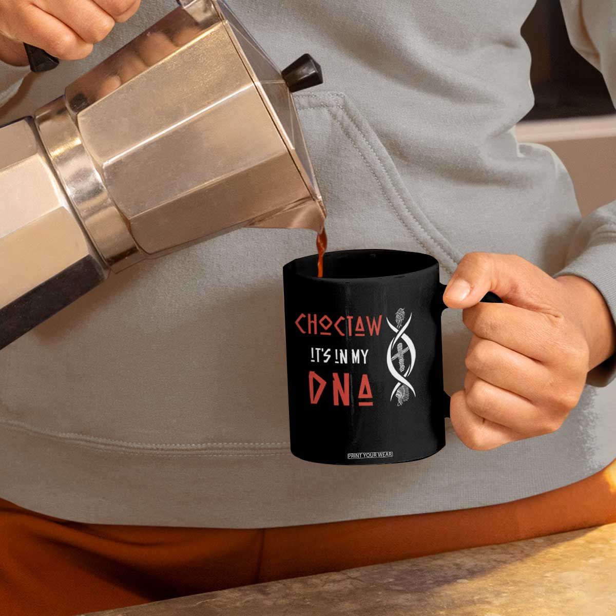 Choctaw Native American DNA Roots Indian Pride Coffee Mug