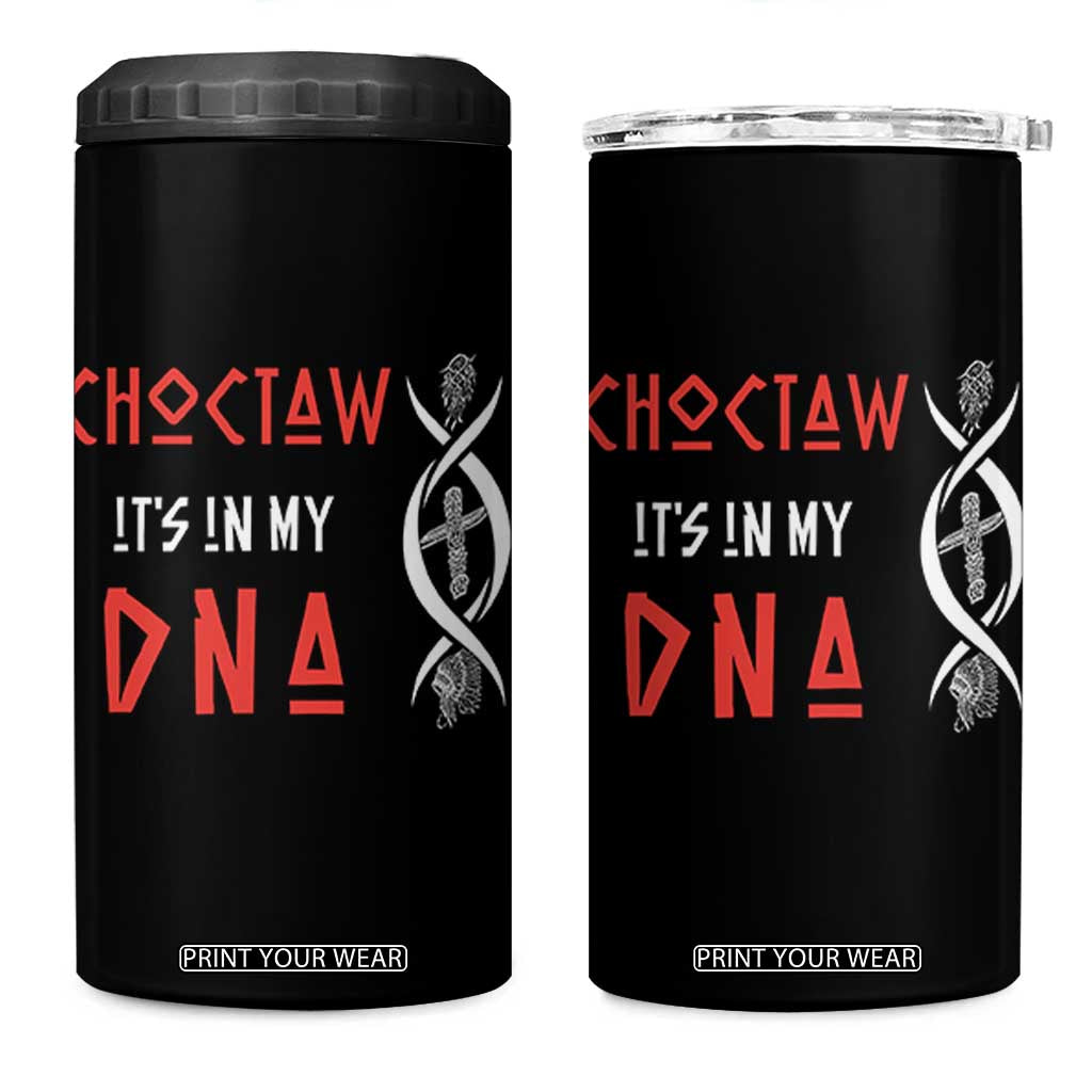 Choctaw Native American DNA Roots Indian Pride 4 in 1 Can Cooler Tumbler