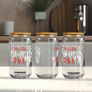 Choctaw Native American DNA Roots Indian Pride Glass Can