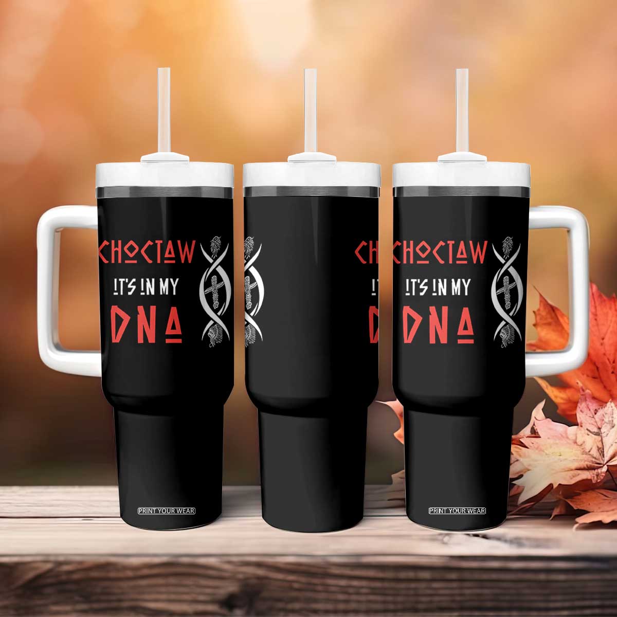 Choctaw Native American DNA Roots Indian Pride Tumbler With Handle