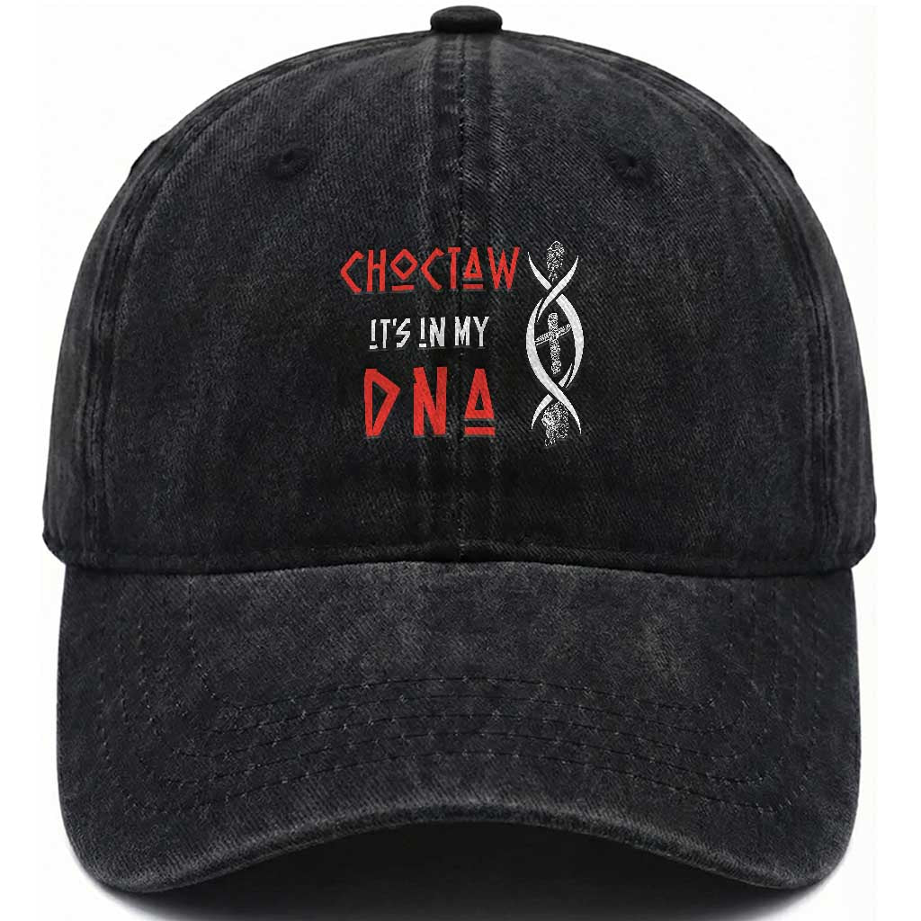 Choctaw Native American DNA Roots Indian Pride Washed Cotton Baseball Cap
