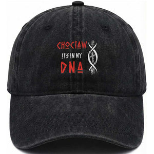 Choctaw Native American DNA Roots Indian Pride Washed Cotton Baseball Cap