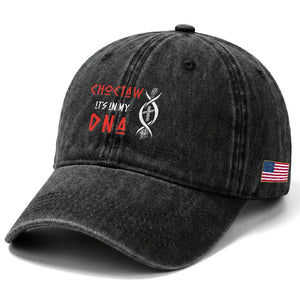 Choctaw Native American DNA Roots Indian Pride Washed Cotton Baseball Cap