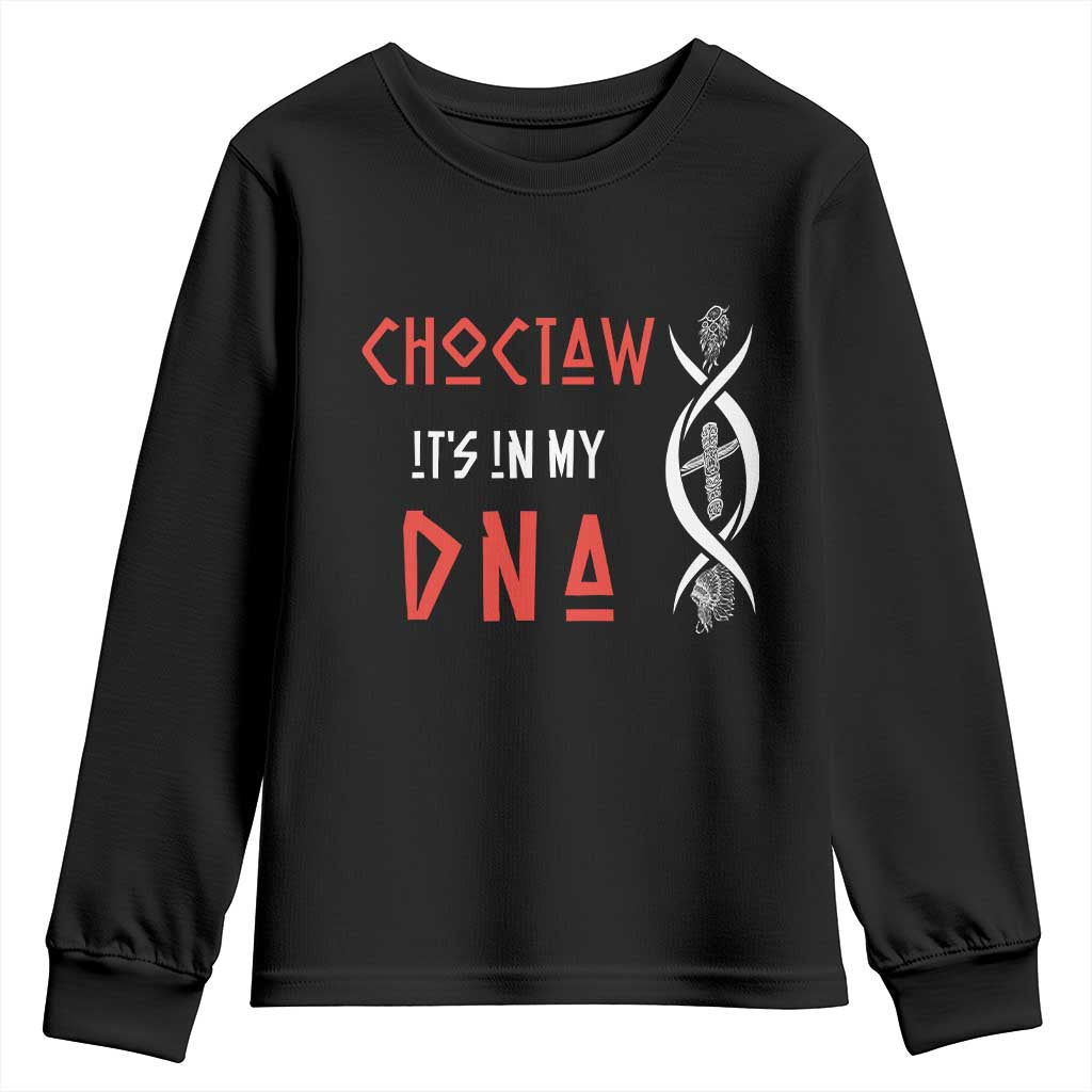 Choctaw Native American DNA Roots Indian Pride Youth Sweatshirt TS14 Black Print Your Wear