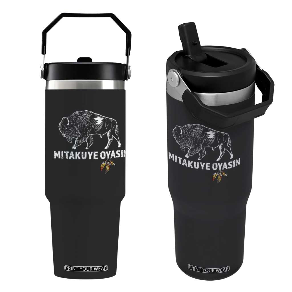 Lakota Tribe Teton Sioux Nation Native American Pride Flip Straw Tumbler