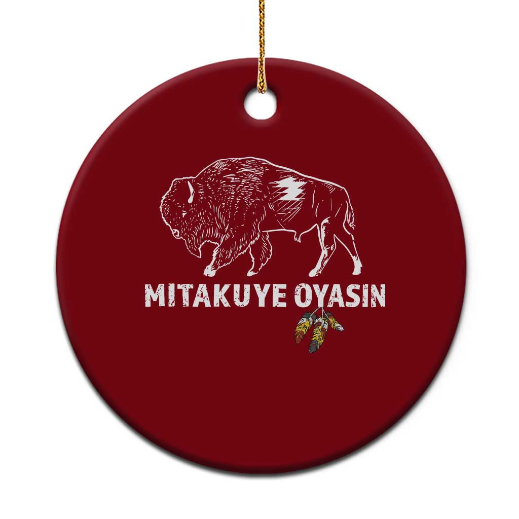 Lakota Tribe Teton Sioux Nation Native American Pride Ceramic Ornament TS14 1pc Red Print Your Wear