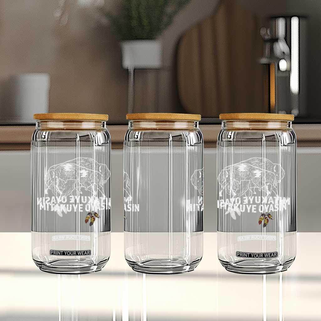 Lakota Tribe Teton Sioux Nation Native American Pride Glass Can