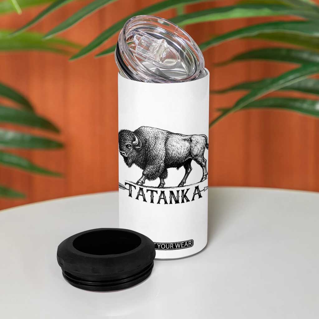 Tatanka Lakota Buffalo Bison Native American West Wildlife 4 in 1 Can Cooler Tumbler