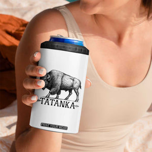Tatanka Lakota Buffalo Bison Native American West Wildlife 4 in 1 Can Cooler Tumbler