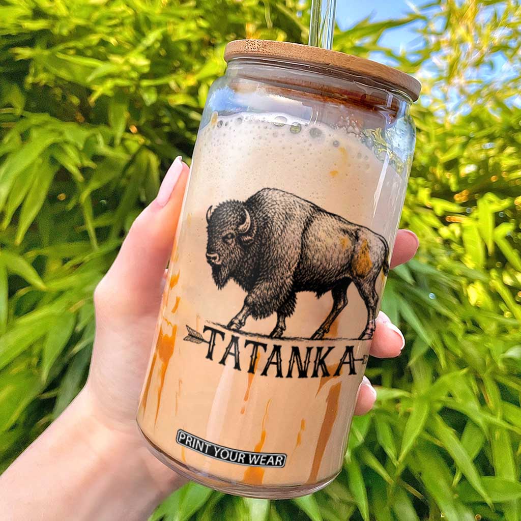 Tatanka Lakota Buffalo Bison Native American West Wildlife Glass Can