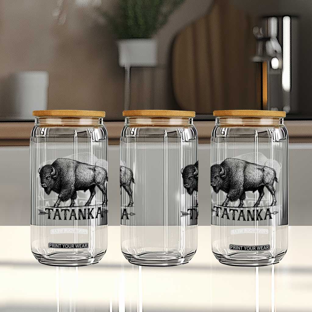 Tatanka Lakota Buffalo Bison Native American West Wildlife Glass Can