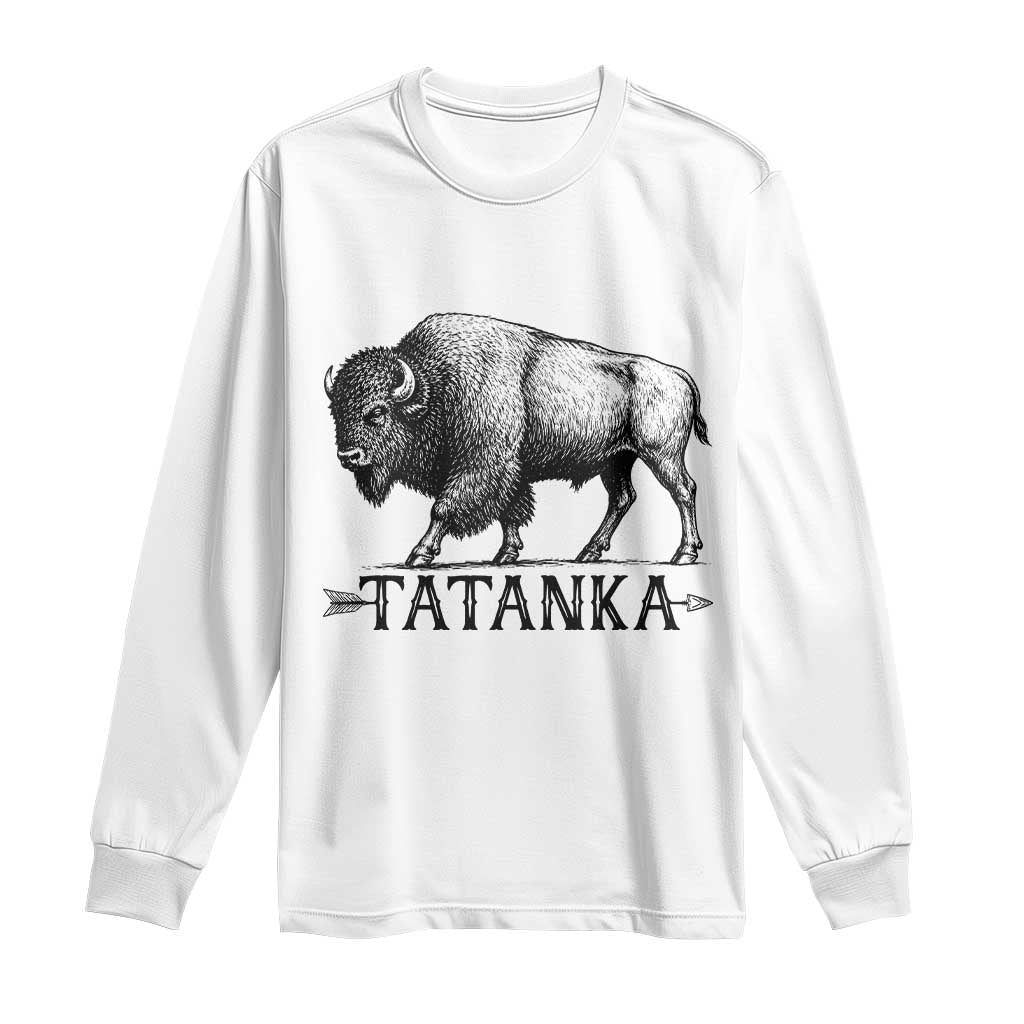 Tatanka Lakota Buffalo Bison Native American West Wildlife Long Sleeve Shirt TS14 White Print Your Wear