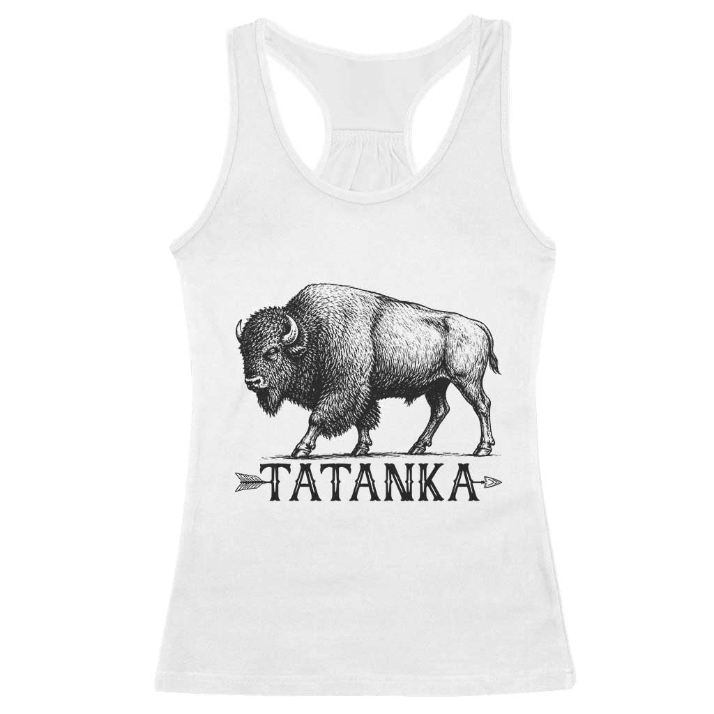 Tatanka Lakota Buffalo Bison Native American West Wildlife Racerback Tank Top TS14 White Print Your Wear