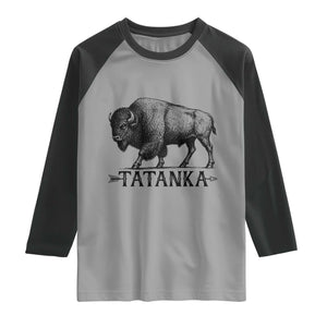 Tatanka Lakota Buffalo Bison Native American West Wildlife Raglan Shirt