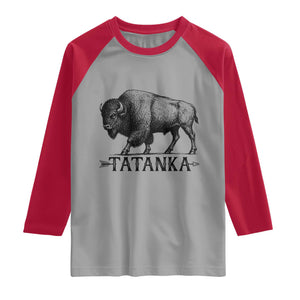 Tatanka Lakota Buffalo Bison Native American West Wildlife Raglan Shirt