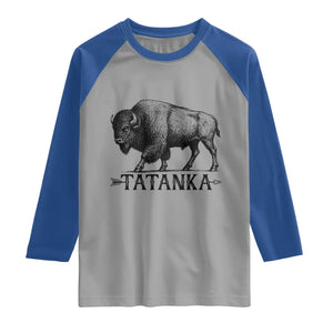 Tatanka Lakota Buffalo Bison Native American West Wildlife Raglan Shirt