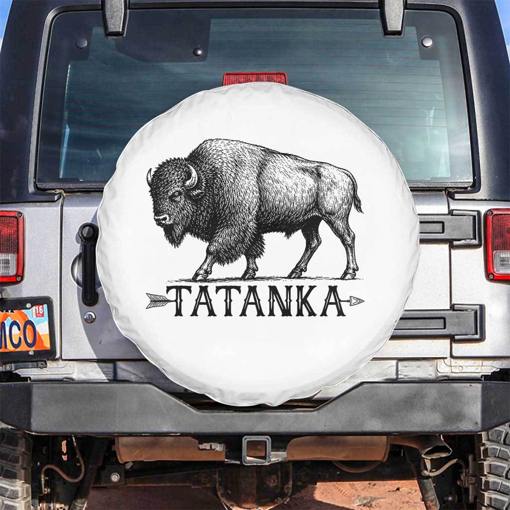 Tatanka Lakota Buffalo Bison Native American West Wildlife Spare Tire Cover TS14 No hole White Print Your Wear
