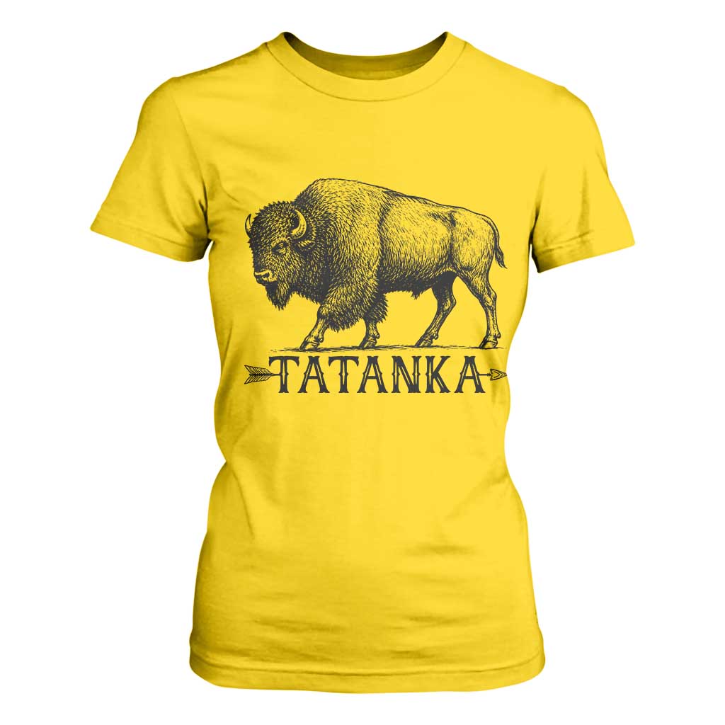 Tatanka Lakota Buffalo Bison Native American West Wildlife T Shirt For Women