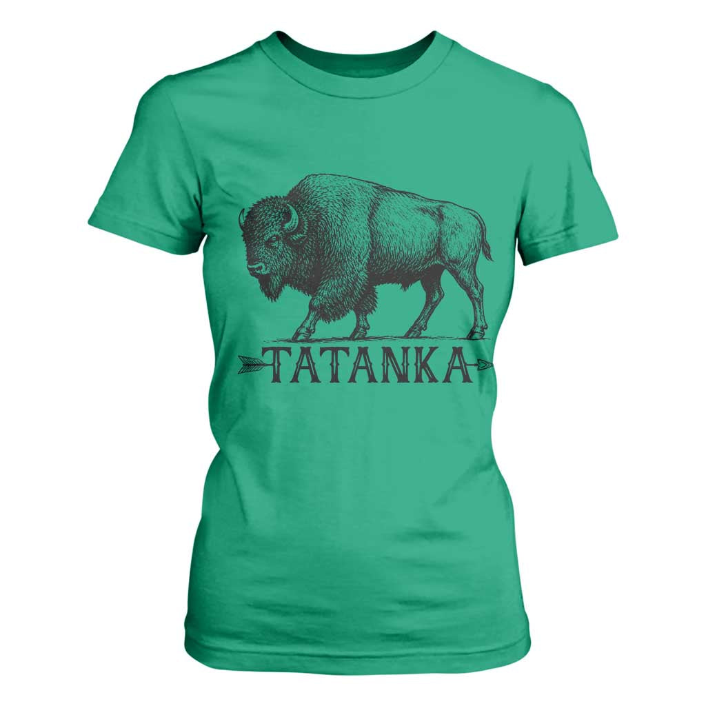 Tatanka Lakota Buffalo Bison Native American West Wildlife T Shirt For Women