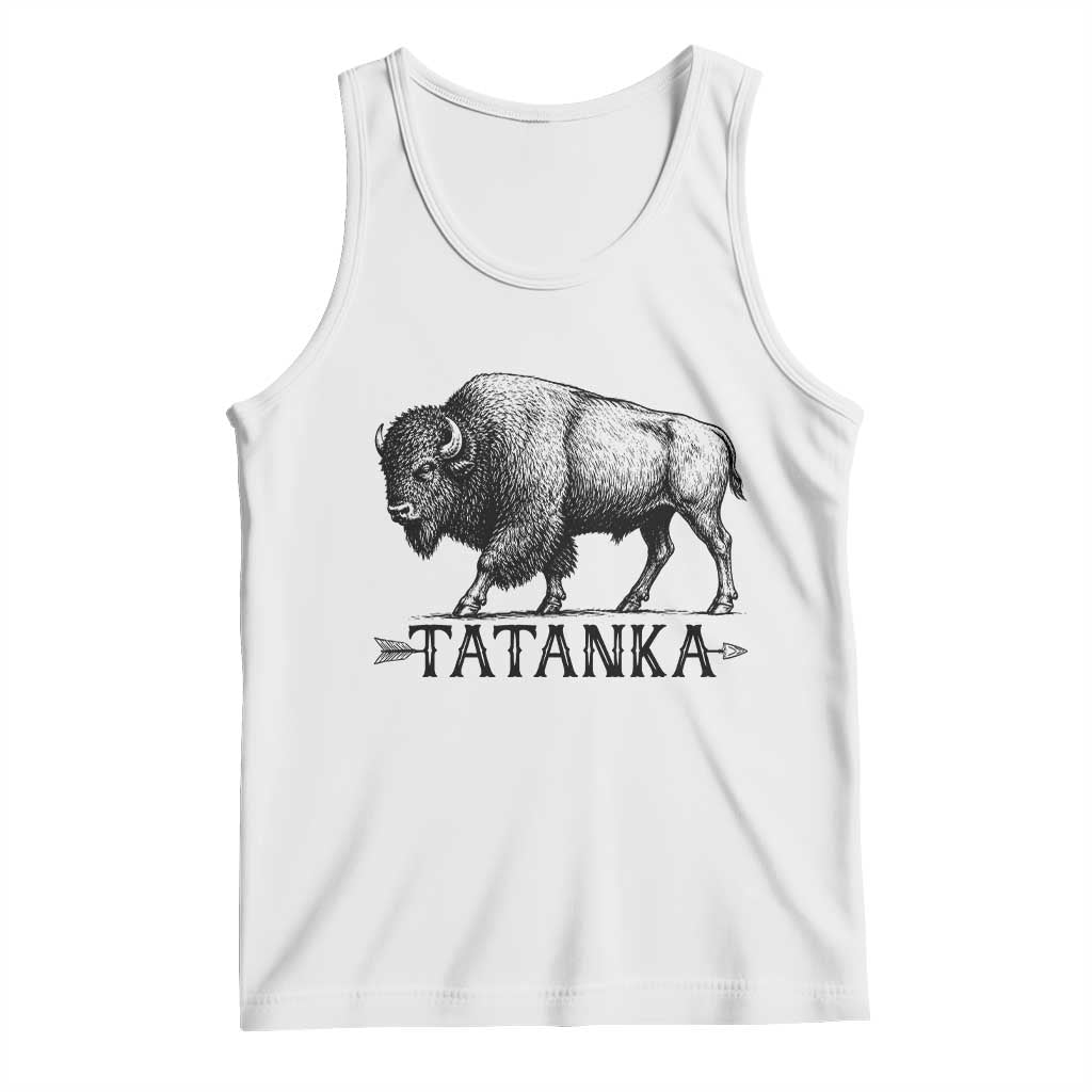 Tatanka Lakota Buffalo Bison Native American West Wildlife Tank Top TS14 White Print Your Wear