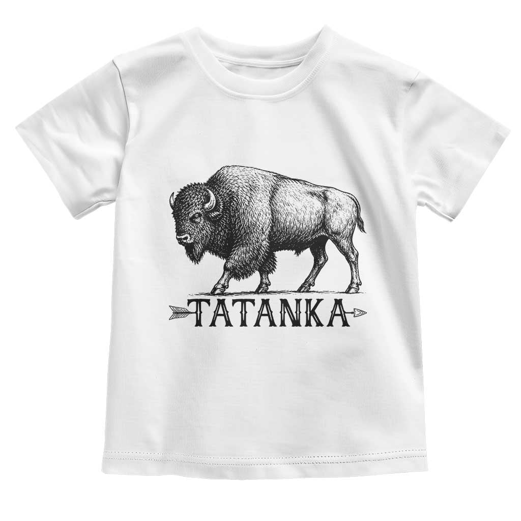 Tatanka Lakota Buffalo Bison Native American West Wildlife Toddler T Shirt TS14 White Print Your Wear