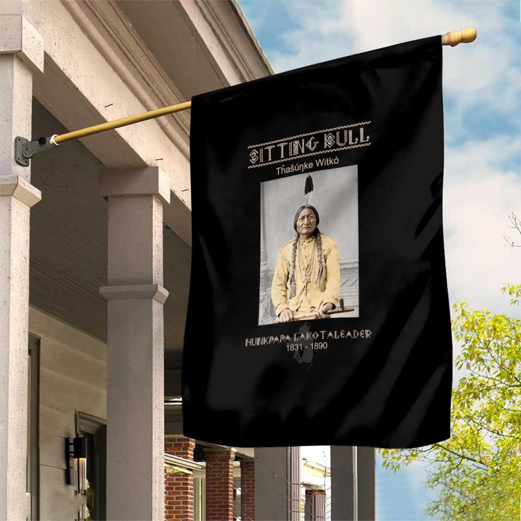 Sitting Bull Lakota Sioux Chief American Indian History Garden Flag