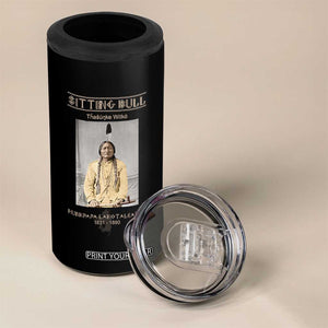 Sitting Bull Lakota Sioux Chief American Indian History 4 in 1 Can Cooler Tumbler