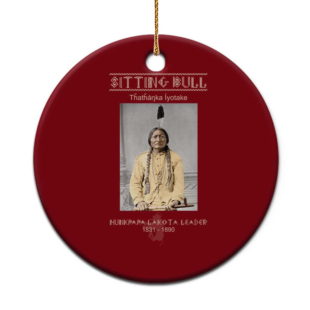 Sitting Bull Lakota Sioux Chief American Indian History Ceramic Ornament