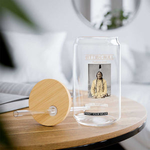 Sitting Bull Lakota Sioux Chief American Indian History Glass Can