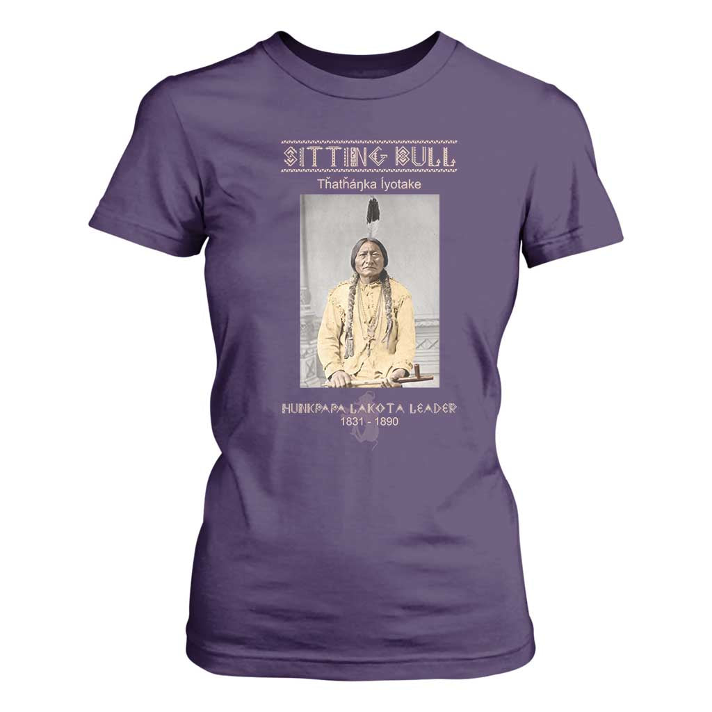 Sitting Bull Lakota Sioux Chief American Indian History T Shirt For Women