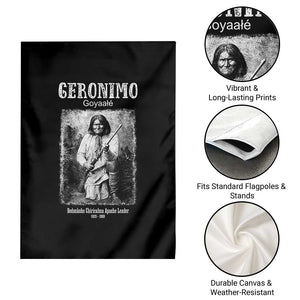 Geronimo Apache Leader American Indian History Garden Flag