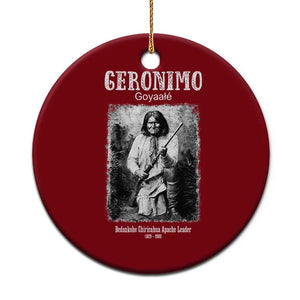 Geronimo Apache Leader American Indian History Ceramic Ornament