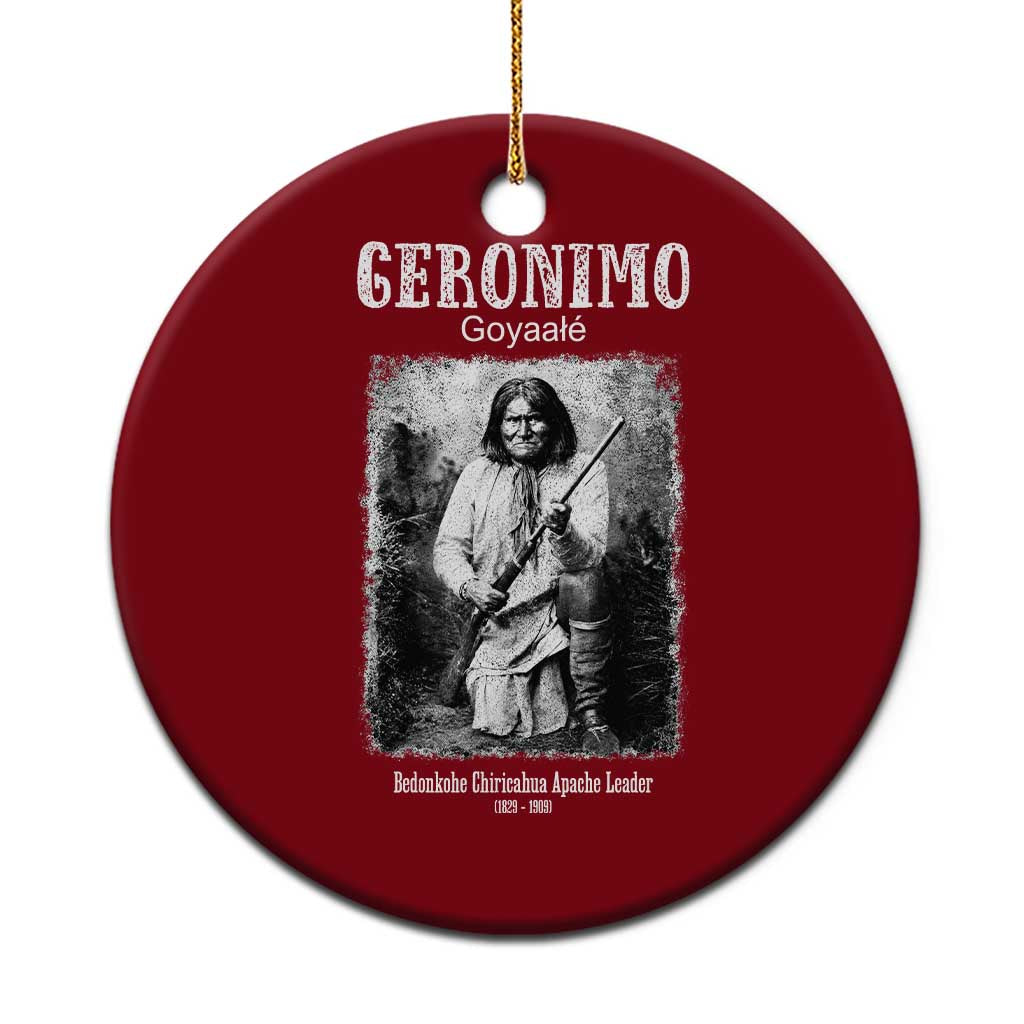 Geronimo Apache Leader American Indian History Ceramic Ornament TS14 1pc Red Print Your Wear