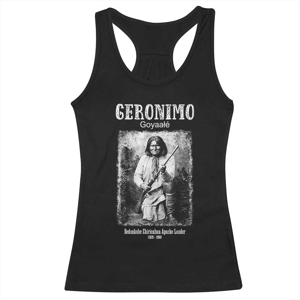 Geronimo Apache Leader American Indian History Racerback Tank Top TS14 Black Print Your Wear