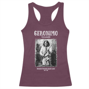 Geronimo Apache Leader American Indian History Racerback Tank Top
