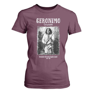 Geronimo Apache Leader American Indian History T Shirt For Women