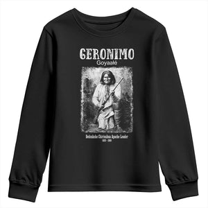 Geronimo Apache Leader American Indian History Youth Sweatshirt