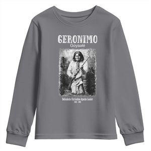 Geronimo Apache Leader American Indian History Youth Sweatshirt