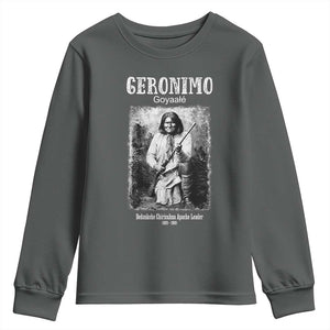 Geronimo Apache Leader American Indian History Youth Sweatshirt