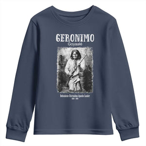 Geronimo Apache Leader American Indian History Youth Sweatshirt