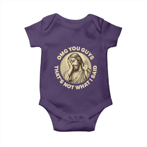 OMG You Guys That's Not What I Said Baby Onesie Funny Christian Jesus Faith Sarcastic Quote