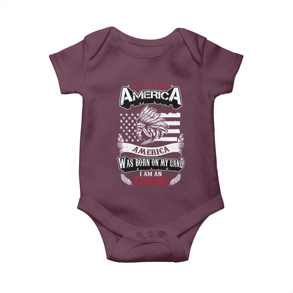 Apache Tribe Native American Indian Pride Baby Onesie I Was Not Born In America