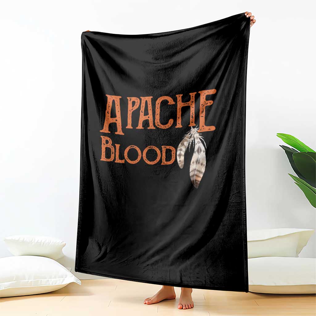Apache Blood Roots for Proud Native American Peoples Throw Blanket